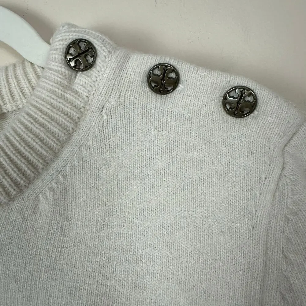 Tory Burch Womens Wool Sweater Size XL Striped Nautical Preppy Old Money Coastal